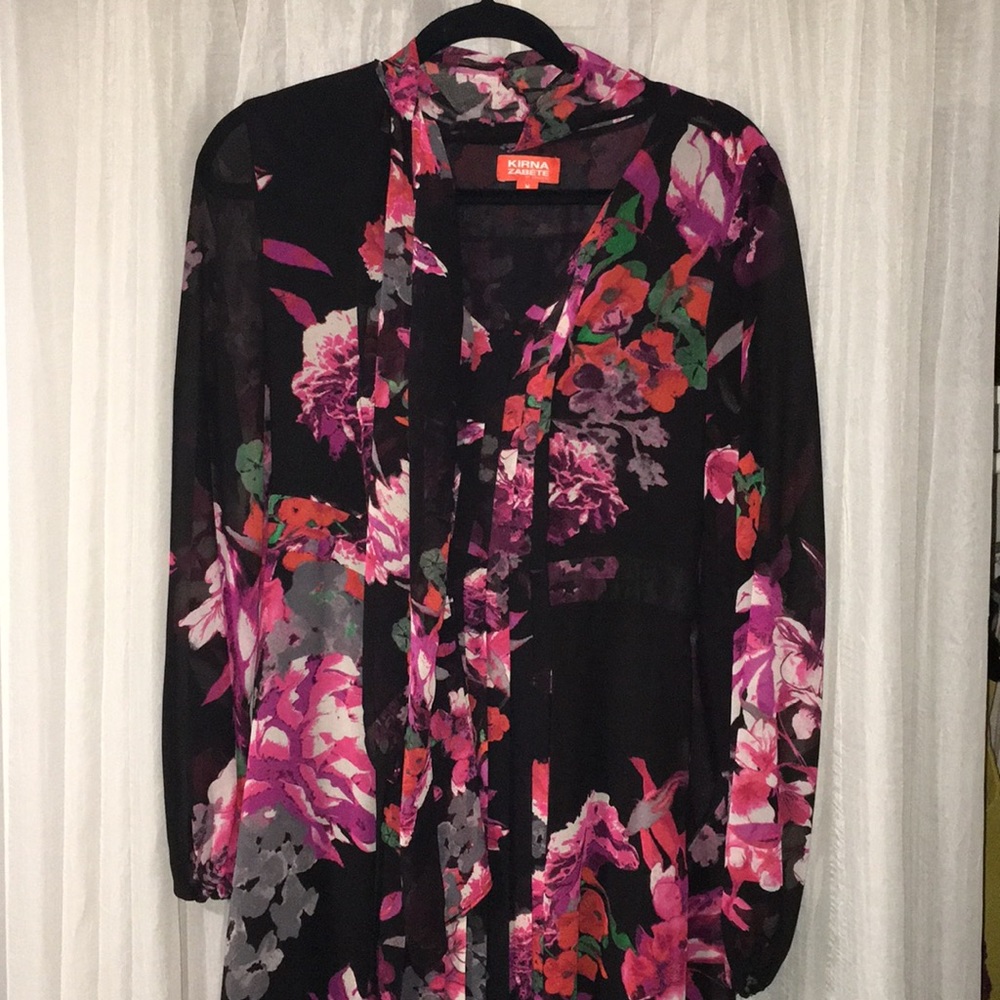 Kirna Zabete long sleeve floral dress